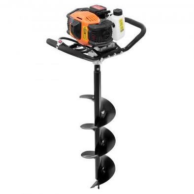 63cc gas post hole auger with 8 inch bit