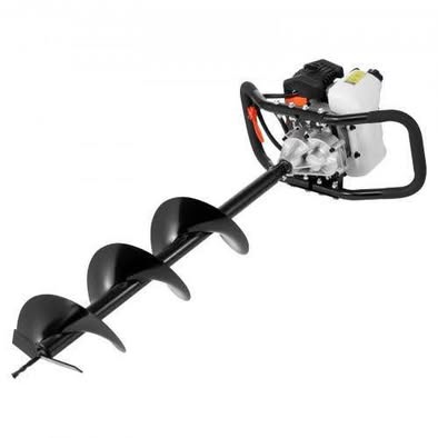 Post hole auger side view